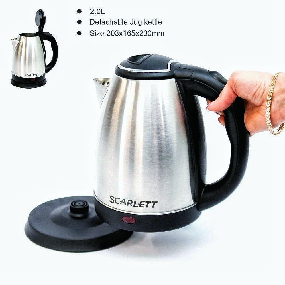 Scarlett Electric Kettle 2 Litre (SC-20A) | Stainless Steel Automatic Boiler