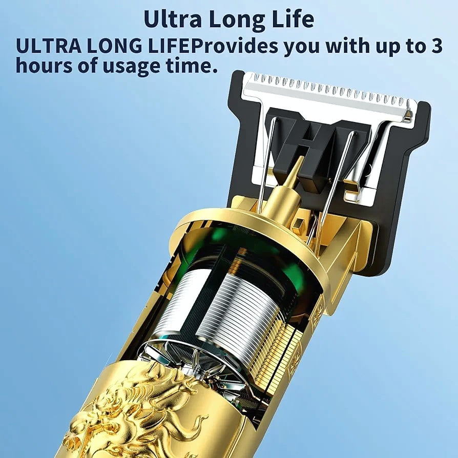 Vintage T9 Metal Body Trimmer – Rechargeable Beard & Hair Clipper