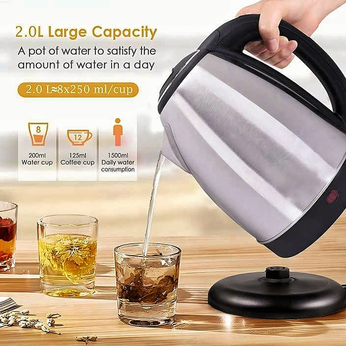 Scarlett Electric Kettle 2 Litre (SC-20A) | Stainless Steel Automatic Boiler