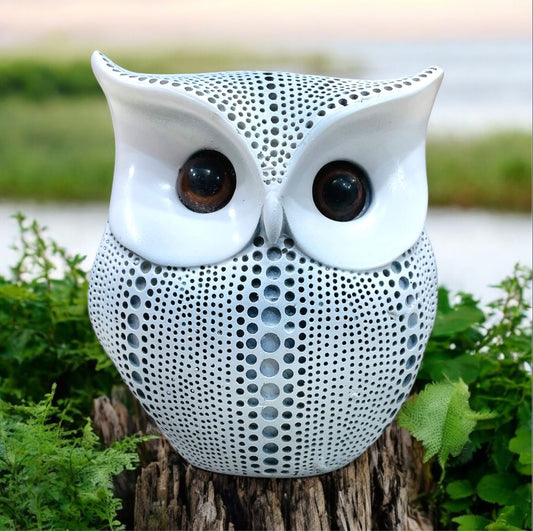 Silver Handcrafted Resin Classy Owl