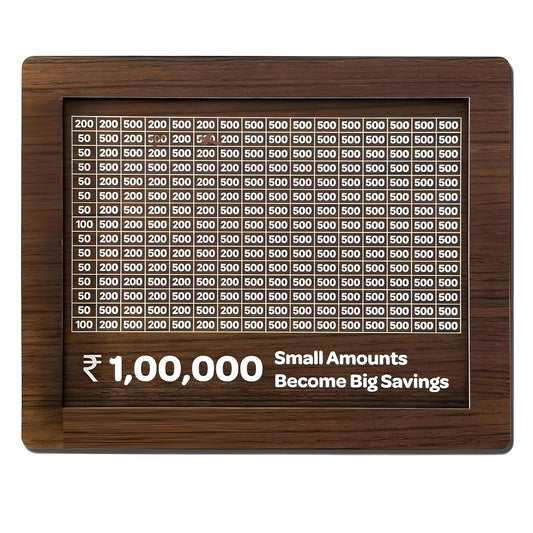 Premium Wooden Money Bank | Coin Box with Carved Design | Savings Box / Cash Vault / Piggy Bank (1Lakh Capacity)