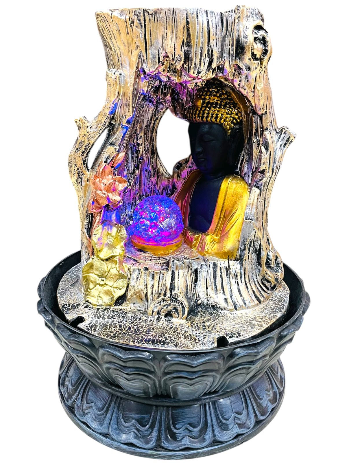 Big Size Lord Budha ji With Tree π΄ Water Fountain For Home Decor With Ball π With Box Packing (Size 18 Inch)(No Aa-b020)