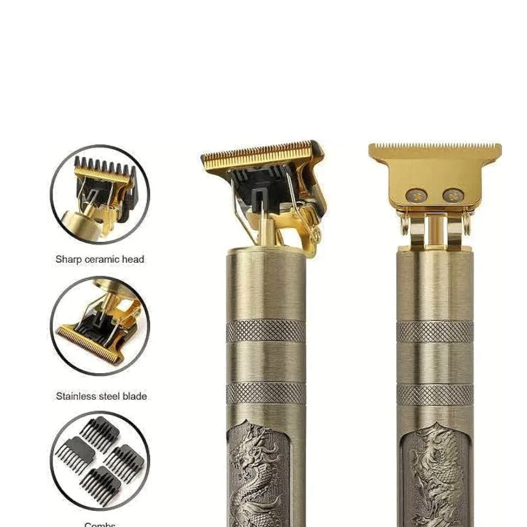Vintage T9 Metal Body Trimmer – Rechargeable Beard & Hair Clipper
