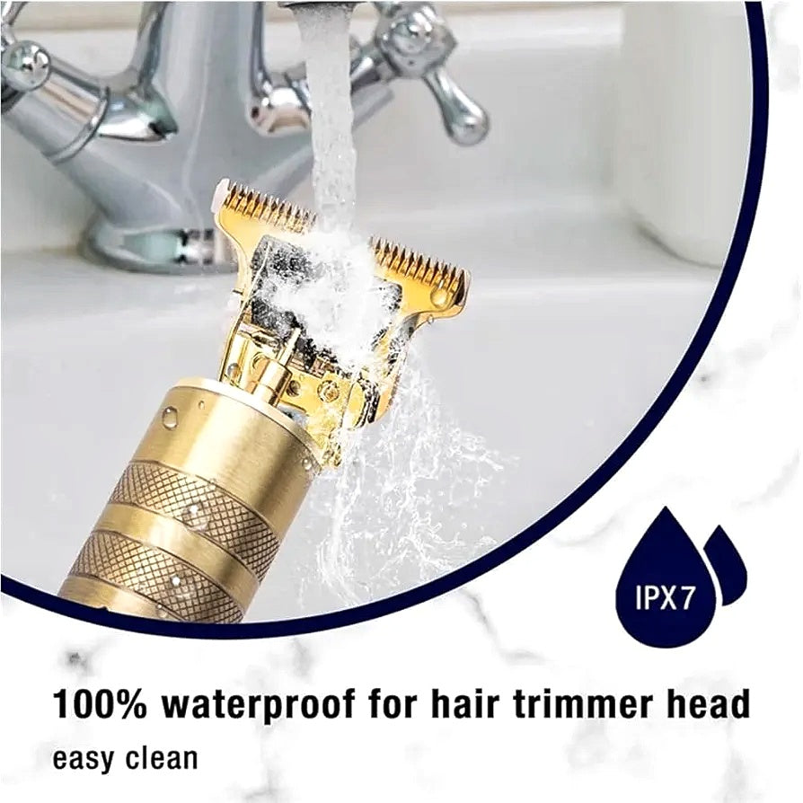 Vintage T9 Metal Body Trimmer – Rechargeable Beard & Hair Clipper