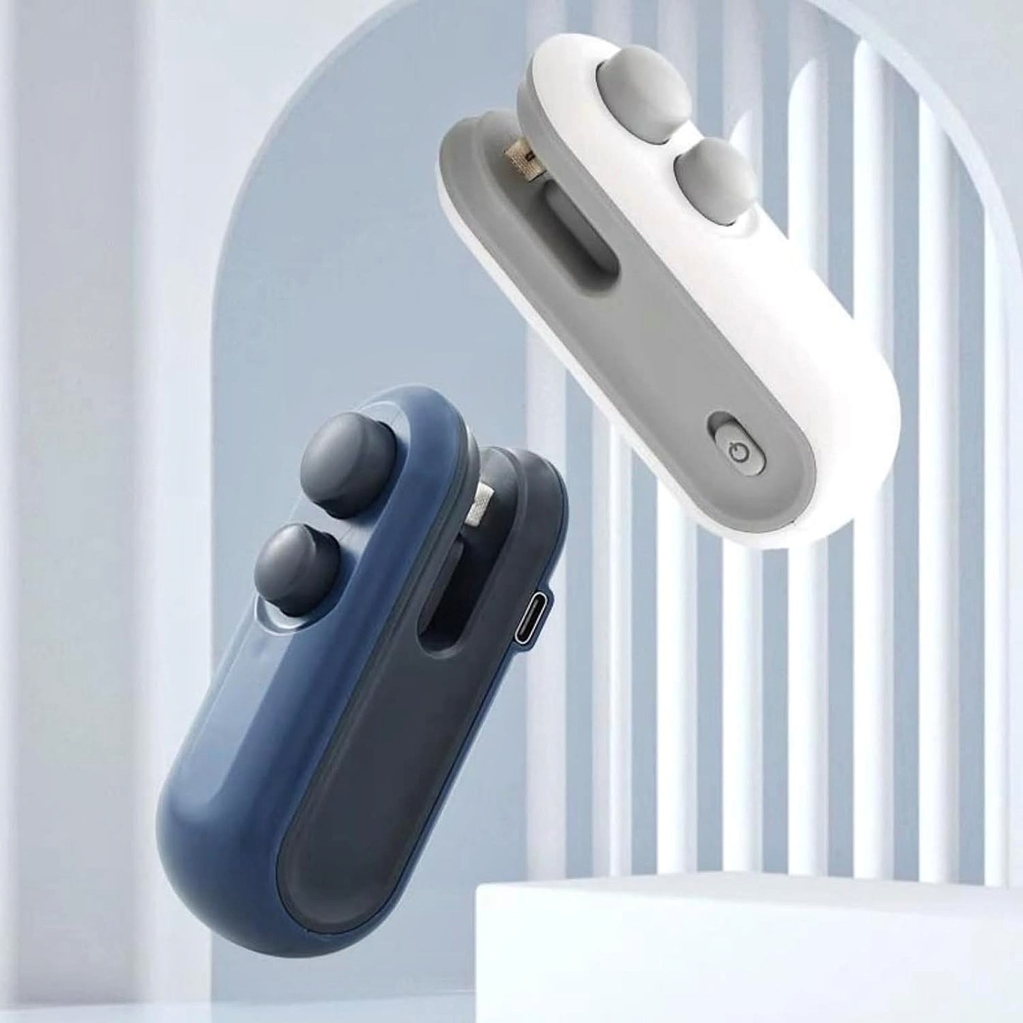 Mini vacuum Sealer with Cutter 2in1 USB Rechargeable Magnetic Food Bag Manual Vacuum Bag Sealer