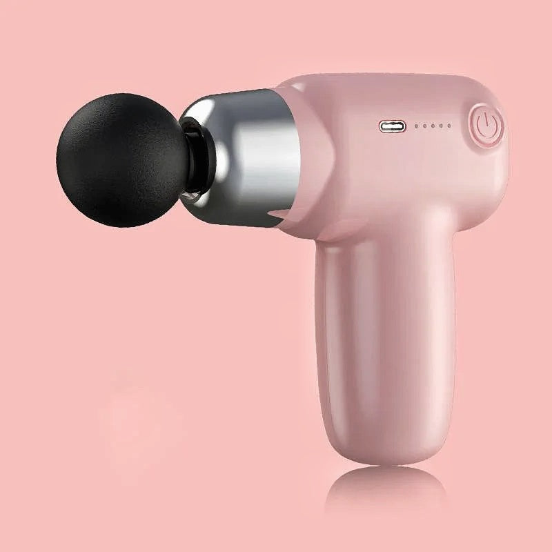 CyberVibe Massager Gun for Pain Relief with 4 Interchangeable Heads – Deep Tissue Therapy