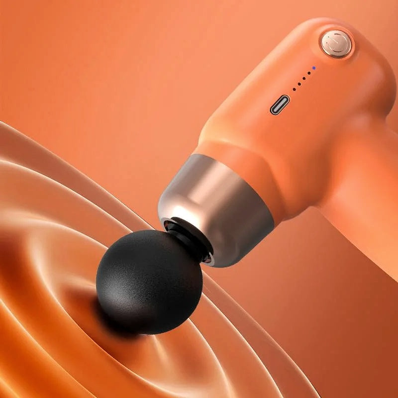 CyberVibe Massager Gun for Pain Relief with 4 Interchangeable Heads – Deep Tissue Therapy