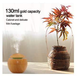 Wooden Finish USB Humidifier & Essential Oil Diffuser with LED Light