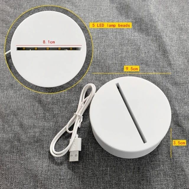3D Creative Visualization LED Lamp, Rewritable Message Board Night Light, Warm White LED (Crown)