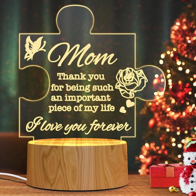 3D Creative Visualization LED Lamp, Rewritable Message Board Night Light, Warm White LED (Crown)
